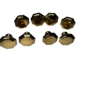 8 Octagon Knob Solid Brass Kitchen Cabinet Dresser Hardware